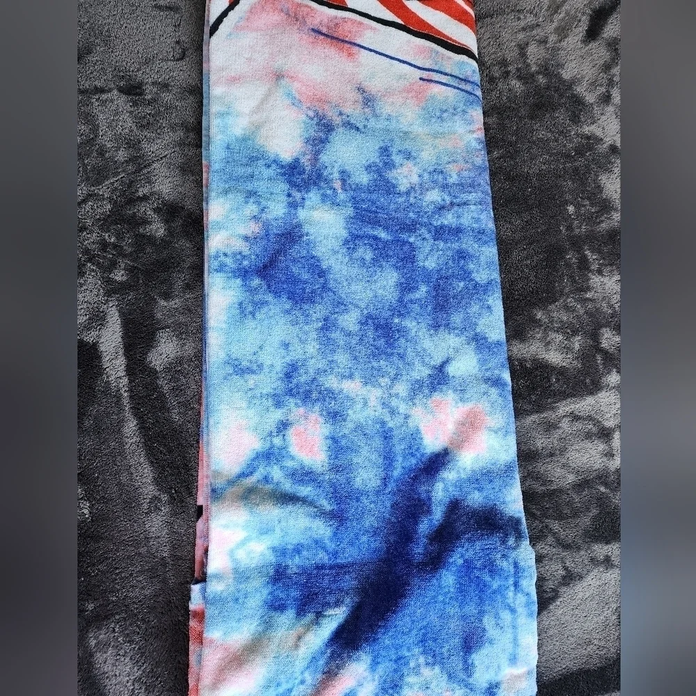 NWT Spirit of America Cotton Blend 1776 Party Patriotic Print Beach Towel 34 ×64